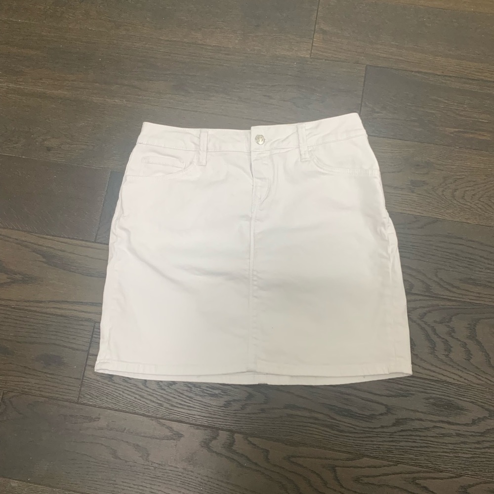 Mavi size 26 white jean skirt